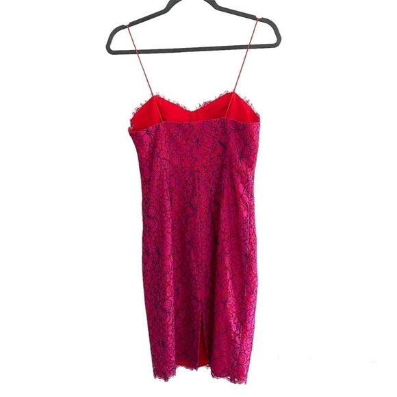 Likely Revolve Pink and Red Lace spaghetti strap cocktail dress - Picture 9 of 10